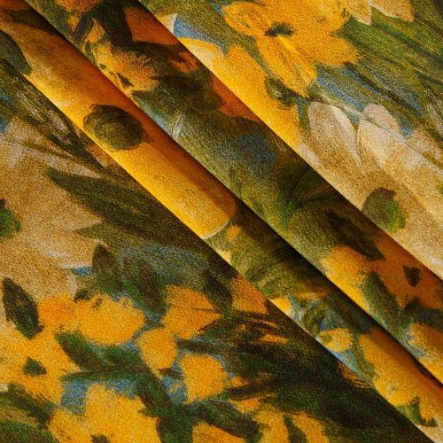 Вискоза 009-12184 зеленый принтованный