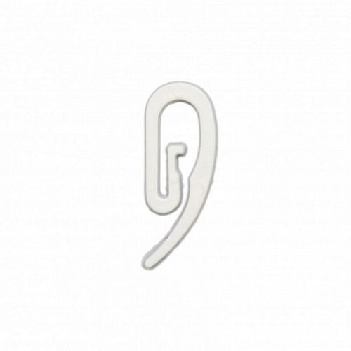 2573 Крючок (запятая) для штор пластик белый