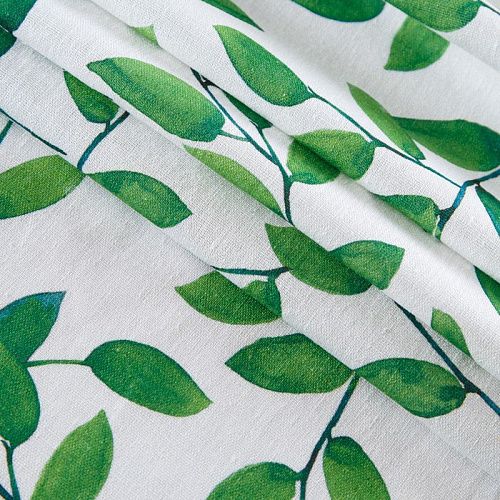 Лен-вискоза 035-13091 белый принтованный