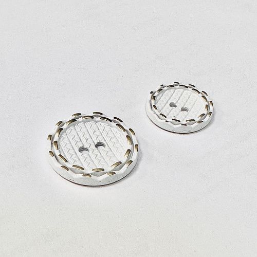 Пуговица с проколами 23 мм металл 2003093563481 белый