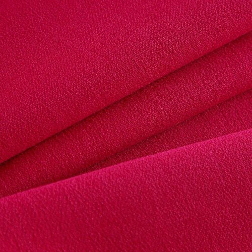 Креп двойной 026-16202 малиновый однотонный