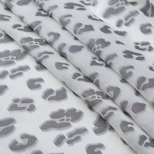 Шифон шелковый с люрексом 068-20197 белый/серебро