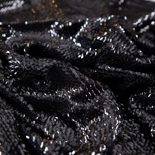 Пайетки на сетке 050-19861 черный