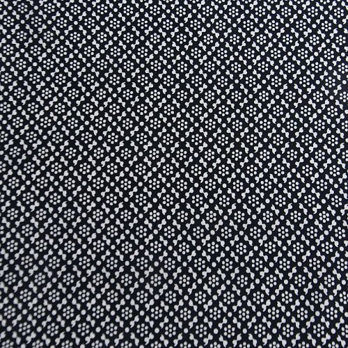 Крепдешин натуральный 028-12194 черный принтованный