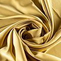 Шелк синтетический стрейч К30-632 горчичный однотонный