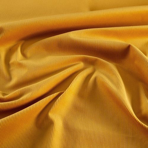 Вельвет стрейч 008-20775 шафрановый однотонный