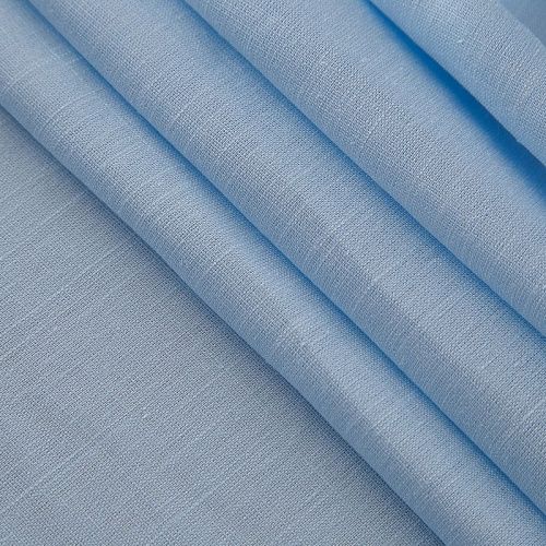 Лен-вискоза 035-17494 светло-голубой однотонный