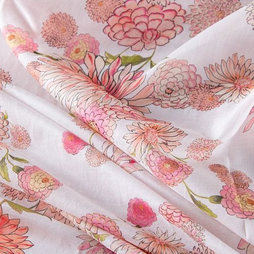 Батист 003-19923 белый принтованный