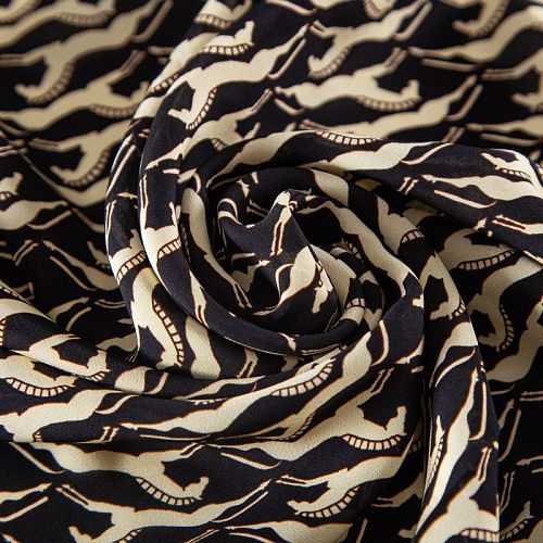 Вискоза 009-20097 черный принтованный