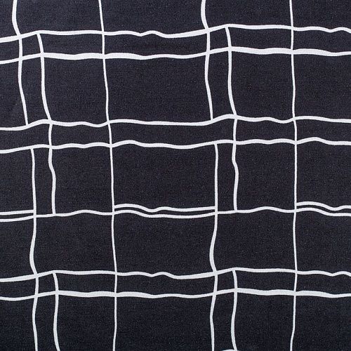 Штапель 069-01590  col.1 черный принтованный