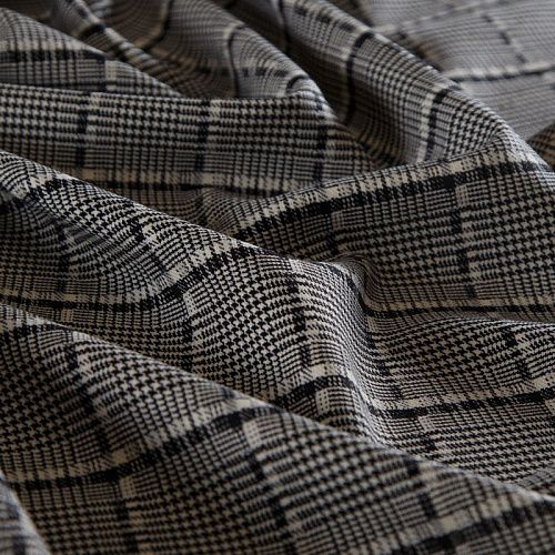 Ткань костюмная 025-14639 бежевый принтованный