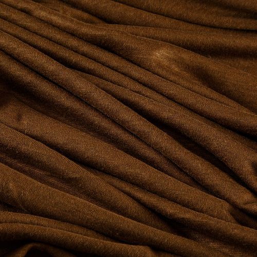 Трикотаж льняной 056-16704 корица однотонный