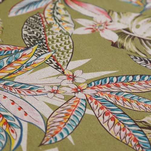 Ткань портьерная H-280 см 19-02-15872 оливковый принтованный