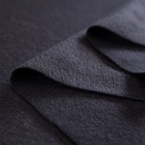 Ткань пальтовая 040-17268 графитовый однотонный