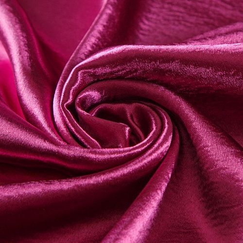 Креп-сатин крэш 001-13654 фуксия однотонный