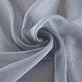Шифон шелковый 068-16817 светло-серый однотонный