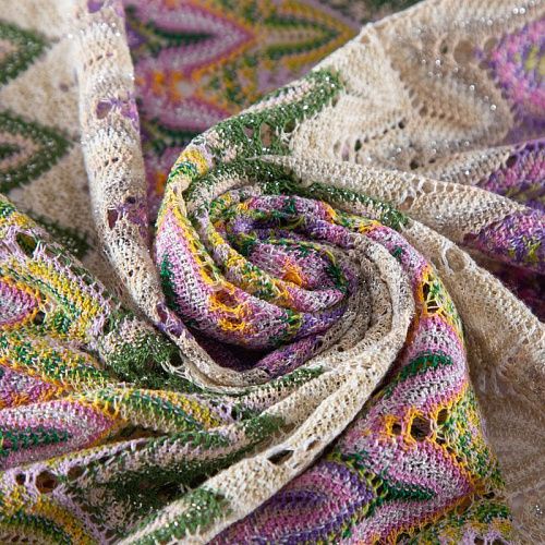 Трикотаж ажурный Missoni 056-20087 экрю мультиколор