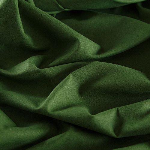 Лен-вискоза 035-13095 лесной зеленый однотонный