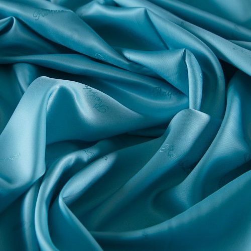 Ткань подкладочная 045-10893 пыльно-бирюзовый жаккардовый