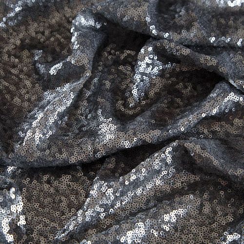 Пайетки на сетке 055-16853 матовое серебро