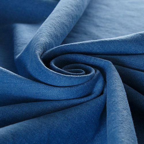 Джинс стрейч 015-17156 сине-голубой однотонный