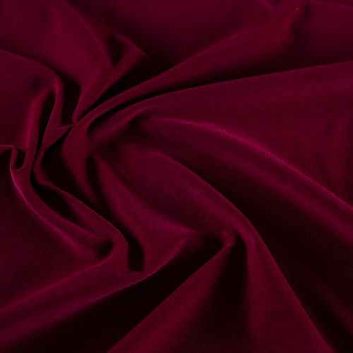 Микровельвет стрейч Lacoste 008-20024 вишневый однотонный