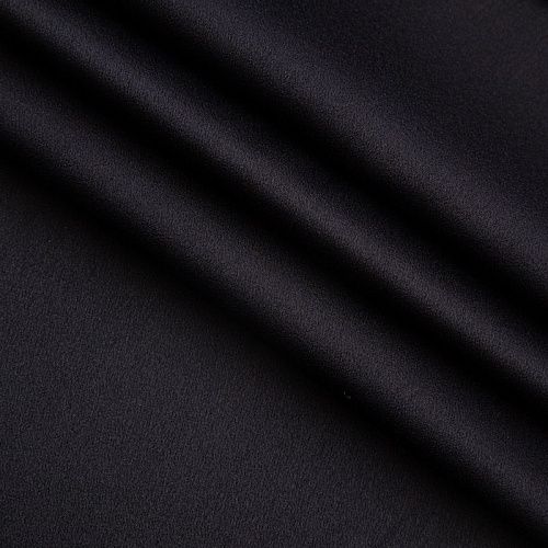 Креп-атлас (кади) 026-16785 черный однотонный