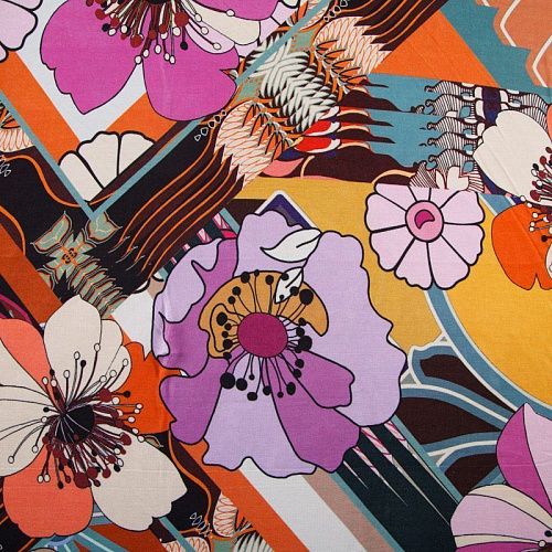 Трикотаж холодный 056-12411 мультиколор принтованный