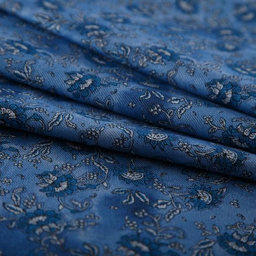 Джинс стрейч Aspesi 015-16964 голубой принтованный