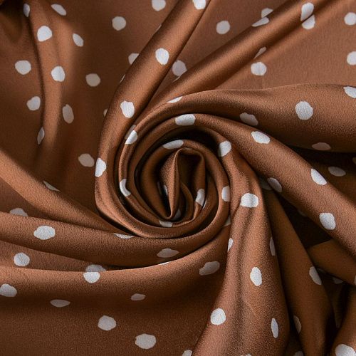 Креп-атлас 001-11923 карамельный принтованный