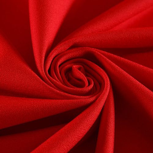 Креп стрейч 026-17214 красный однотонный