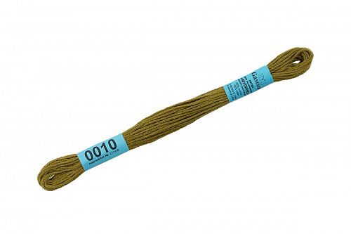 Нитки для вышивания Gamma мулине 8 м 0010 оливковый