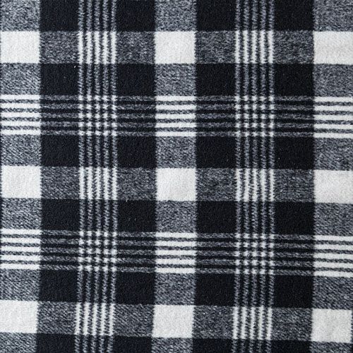 Шотландка К25-7691 черно-белый принтованный Col.2