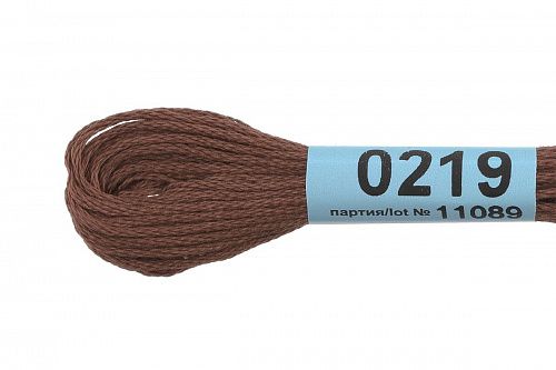 Нитки для вышивания Gamma мулине 8 м 0219 коричневый