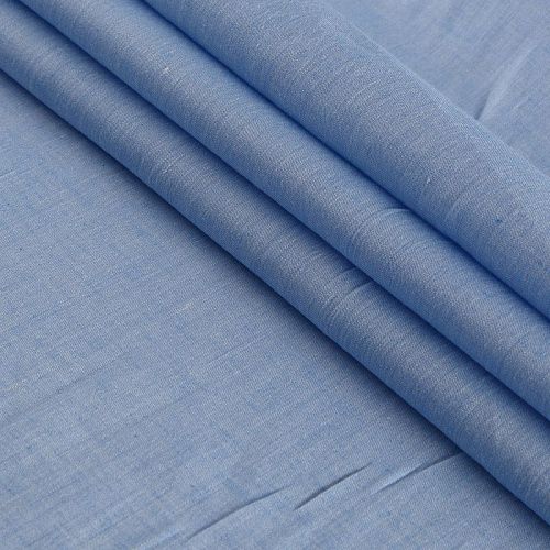 Лен натуральный 035-14961 голубой однотонный