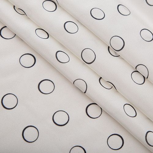 Крепдешин шелковый Dolce&Gabbana 028-19265 молочный принтованный