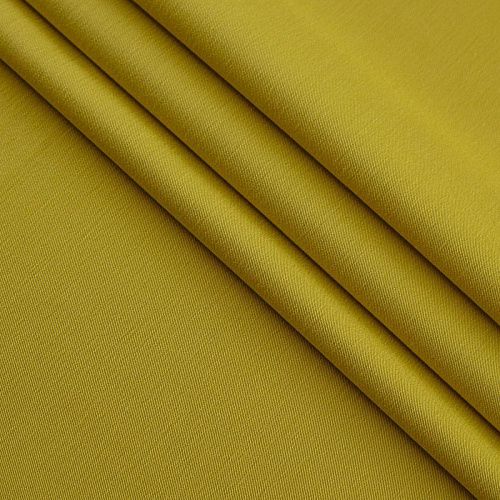 Ткань костюмная стрейч 025-13878 желто-горчичный однотонный