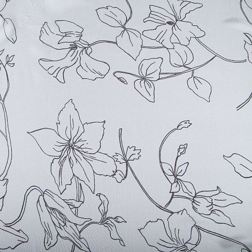 Шифон шелковый 068-20074 белый принтованный