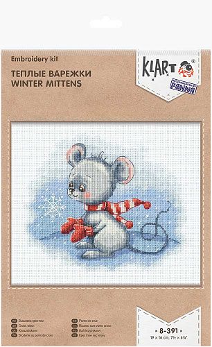 Набор для вышивания Klart 19х16 см 8-391 Теплые варежки