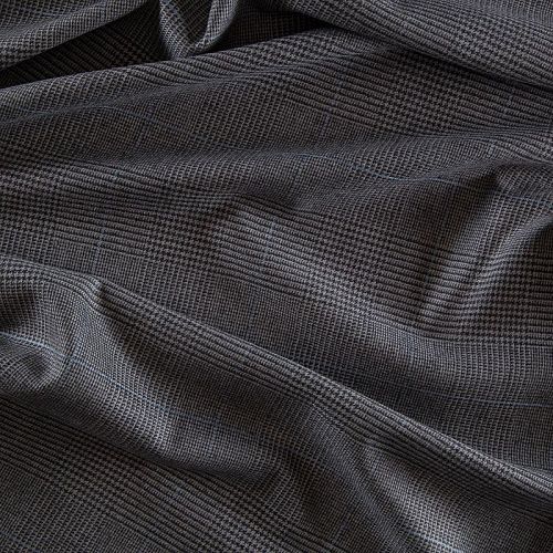 Ткань костюмная стрейч 025-16718 серый клетка