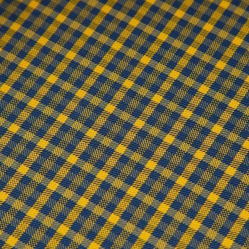Коттон стрейч 063-12300 желто-синий