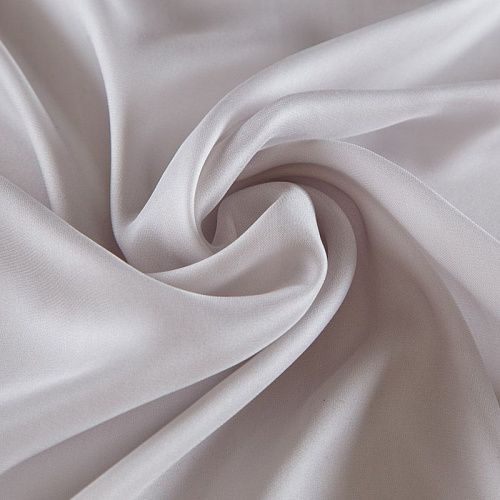 Шифон шелковый 068-17147 жемчужно-серый