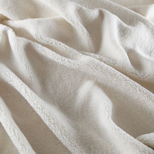 Мех искусственный 037-15250 молочный однотонный