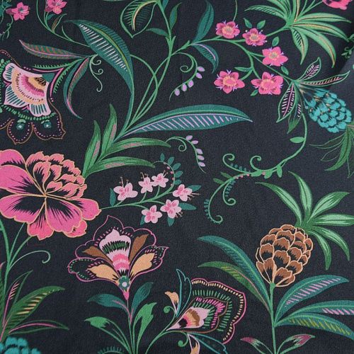 Вискоза 009-12205 черный принтованный