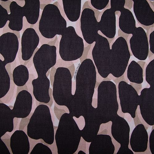 Шифон шелковый Anna Molinari 068-20133 черный принтованный