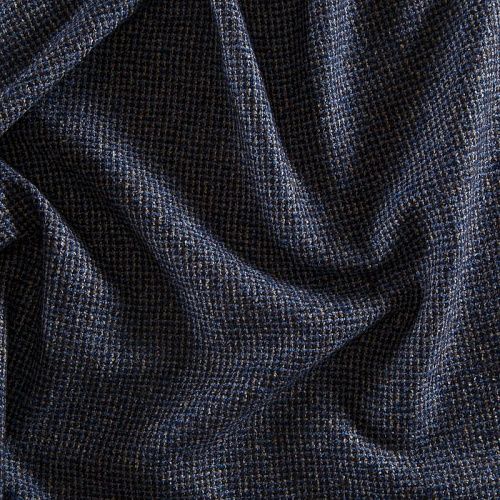 Ткань костюмная 025-16720 черно-синий мелкая клетка