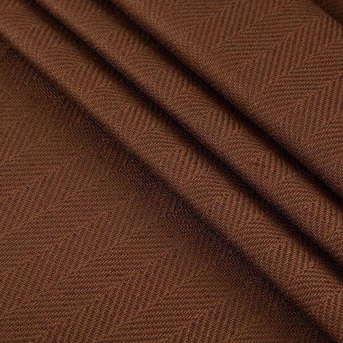 Лен натуральный 035-20282 коричневый жаккард