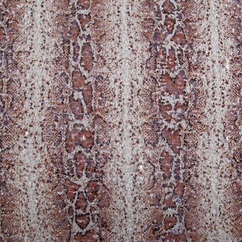 Пайетки на сетке 055-16470 молочный принтованный