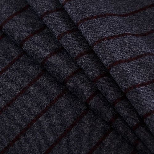 Ткань костюмная 025-14723 серо-бордовый меланж