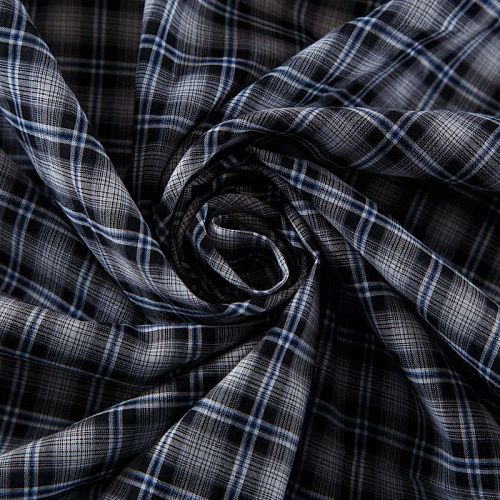 Ткань плательно-рубашечная 049-12393 серый принтованный